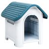 vidaXL Hundeh&uuml;tte Blau 59x75x66 cm Polypropylen