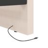 vidaXL Tagesbett mit Matratze USB Creme Stoff 90x200 cm