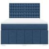 vidaXL Boxspringbett mit Matratze Blau 140x200 cm Stoff