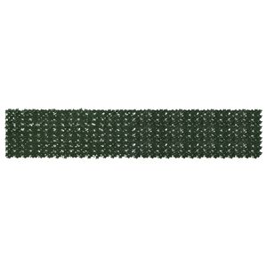 vidaXL Balkonsichtschutz mit Bl&auml;ttern Dunkelgr&uuml;n 400 x 75 cm