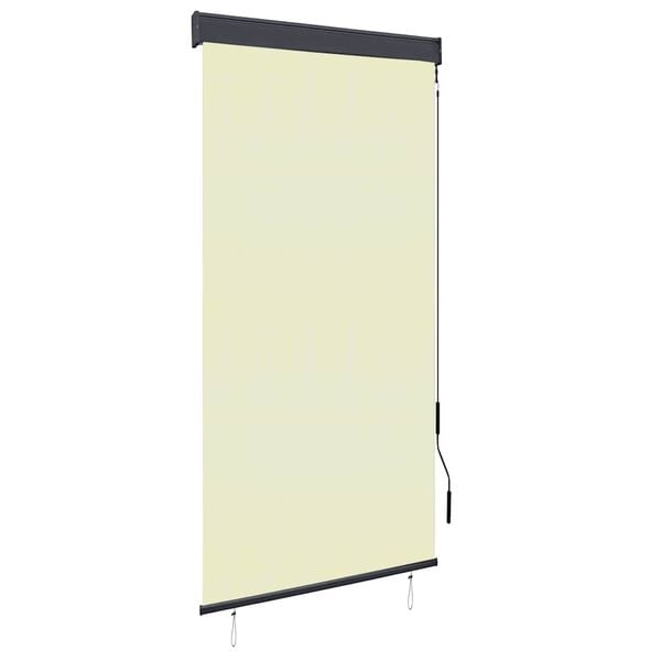 vidaXL Au&szlig;enrollo 100 x 250 cm Cremewei&szlig;