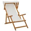 vidaXL Liegestuhl 3 Position Massives Eukalyptus Holz Creme