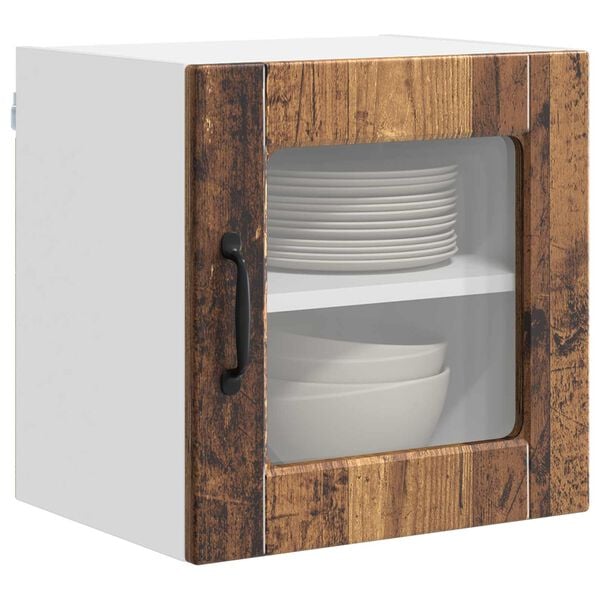 vidaXL K&uuml;chenschrank mit Regal Altholz 40 x 31 x 40 cm Holzwerkstoff