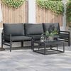 vidaXL Garten-Sofa-Set 4 pcs Anthrazit Stahl
