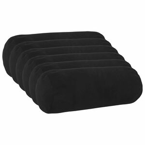 vidaXL Kissen mit Kissen HEERLEN 6 Stk. Schwarz Samt