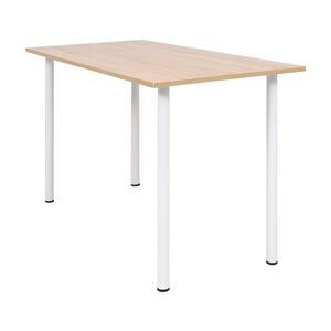 vidaXL Esstisch 120&times;60&times;73 cm Eichenbraun und Wei&szlig;