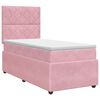 vidaXL Boxspringbett mit Matratze mit Kopfteil Rosa 90 x 200 cm Samt