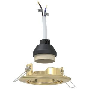 vidaXL Spotlight 6 pcs Gold 9 x 9 x 2,5 cm Metall