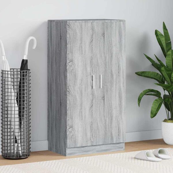 vidaXL Schuhschrank Grau Sonoma 55x35x108 cm Holzwerkstoff