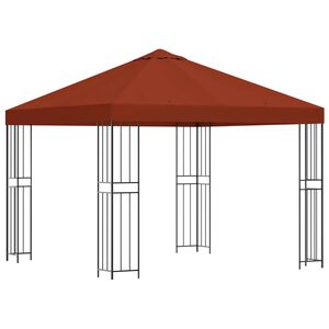 vidaXL Pavillon 3 x 3 m Terrakotta Polyester und Stahl 190 gsm
