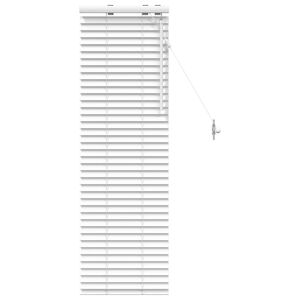 vidaXL Jalousie Wei&szlig; 40 x 130 cm 35 mm Massives Paulownia-Holz