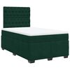 vidaXL Boxspringbett mit Matratze Dunkelgr&uuml;n 120x200 cm Samt