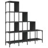 vidaXL B&uuml;cherregal Schwarz 122x30x132 cm Holzwerkstoff und Metall
