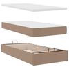 vidaXL Ottoman-Bett mit Matratzen Cappuccino 160x200cm Kunstleder