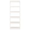 vidaXL Bücherregal/Raumteiler Weiß 60x30x167,5 cm Massivholz Kiefer