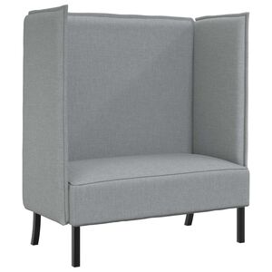 vidaXL Hoher R&uuml;cken Sofa 101cm Hellgrau Stoff