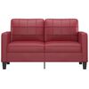 vidaXL 2-Sitzer-Sofa Weinrot 140 cm Kunstleder
