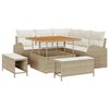 vidaXL Garten-Sofa-Set mit Kissen mit Speicher 8 pcs Beige und Creme