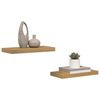 vidaXL Wandregal Wandmontiert 2 pcs Braun 50 x 23 x 4 cm Holzwerkstoff