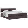vidaXL Ottoman-Bett mit Matratze Dunkelbraun 200x200 cm Stoff