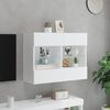 vidaXL TV-Wandschrank mit LED-Leuchten Weiß 78,5x30x60,5 cm
