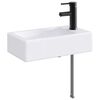 vidaXL Waschbecken f&uuml;rs Badezimmer Matt Schwarz 45,5 x 25,5 x 13 cm