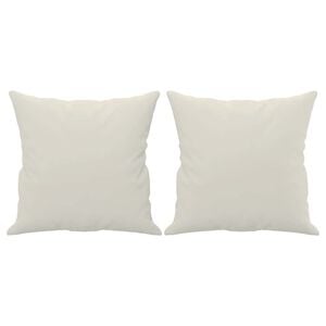 vidaXL Zierkissen 2 Stk. Creme 40x40 cm Samt