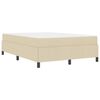 vidaXL Boxspringbett Creme 160 x 200 cm Stoff