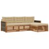 vidaXL Outdoor-Sofagarnitur 4 stk. Natur und Beige