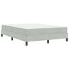 vidaXL Boxspringbett mit Matratze Hellgrau 160 x 220 cm Stoff