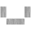 vidaXL TV-Wandregal-Set Wandmontiert 4 pcs Graues Sonoma Holzwerkstoff