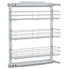 vidaXL 3-stufiger K&uuml;chen-Drahtkorb Ausziehbar Silbern 47x15,5x55,5 cm