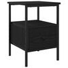 vidaXL Nachttisch Schwarz Eichen-Optik 34 x 36 x 50 cm Holzwerkstoff