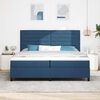 vidaXL Boxspringbett mit Matratze mit Kopfteil Blau 200 x 200 cm Stoff