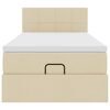vidaXL Ottoman-Bett mit Matratze Creme 80x200 cm Stoff