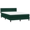 vidaXL Boxspringbett mit Matratze Dunkelgr&uuml;n 160x210 cm Samt
