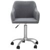 vidaXL Esszimmerst&uuml;hle Drehbar 2 Stk. Hellgrau Stoff