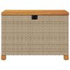 vidaXL Gartentruhe Beige 80x40x48 cm Poly Rattan Akazienholz
