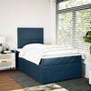 vidaXL Boxspringbett mit Matratze Dunkelblau 120x190 cm Samt