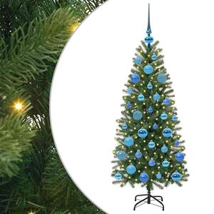 vidaXL K&uuml;nstlicher Weihnachtsbaum mit 150 LEDs Gr&uuml;n 120 cm PE und PVC