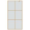 vidaXL Walk-in Duschwand Gold 100 x 195 cm Geh&auml;rtetes Glas