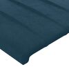 vidaXL Kopfteil mit Ohren Dunkelblau 183x23x118/128 cm Samt