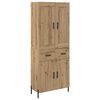 vidaXL Highboard mit Schubladen 2 pcs Artisan-Eiche Holzwerkstoff