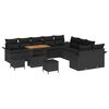 vidaXL Gartensofa-set 13 stk. Schwarz Poly-Rattan