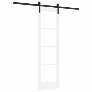 vidaXL Schiebet&uuml;r ORKDAL Wei&szlig; und Schwarz 61 x 198,5 cm