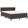 vidaXL Boxspringbett mit Matratze Dunkelbraun 140 x 200 cm Stoff