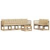 vidaXL Outdoor-Sofagarnitur 7 stk. Wei&szlig; und Beige