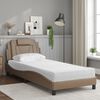 vidaXL Bett "Viana" mit Matratze Cappuccino-Braun 90x200 cm Kunstleder
