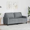 vidaXL 2-Sitzer-Sofa Hellgrau 140 cm Stoff