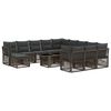 vidaXL Gartensofa-set 13 stk. Grau und Dunkelgrau Poly-Rattan